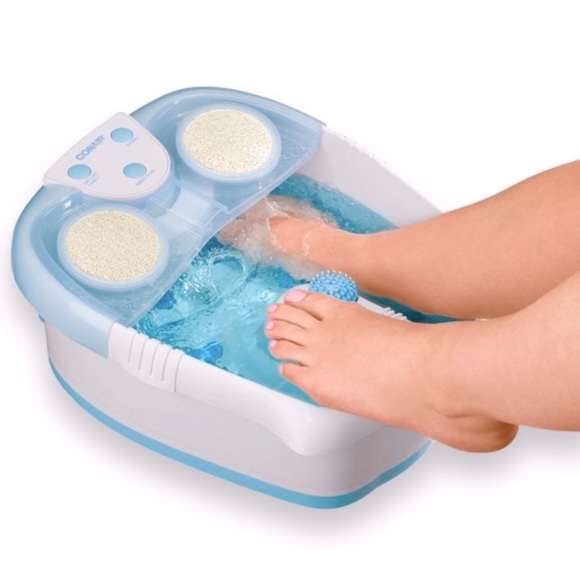CONAIR Hydrotherapy Waterfall Foot Spa Heat Bubbles LED LIGHTS Pedicure Massage - Picture 2 of 12